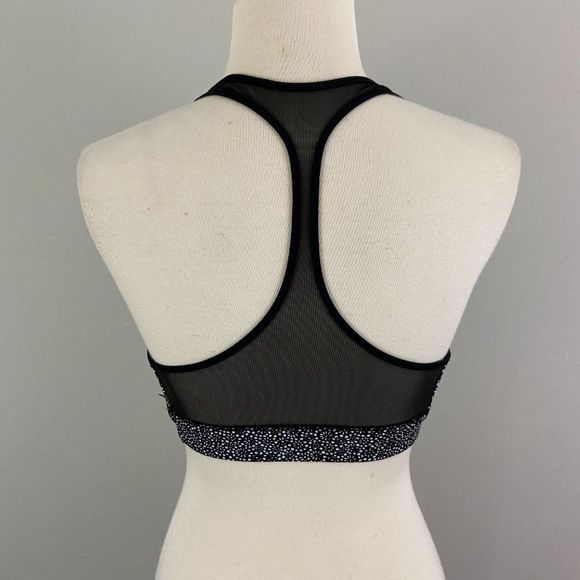 LULULEMON Black & White Floral Print Sports Bra - Picture 6 of 8
